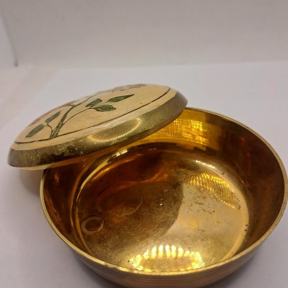 Brass lidded jewelery box - Picture 6 of 7